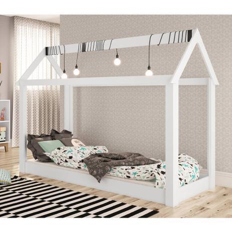 Cama Infantil Montessoriana Bela Casinha 100 MDF - Branco - Completa móveis Menor preço em Cama Infantil Montessoriana Bela Casinha 100 MDF - Branco - Completa móveis