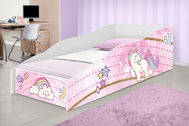 Cama Infantil Play Unicórnio Rosa com Colchão - Casah Menor preço em Cama Infantil Play Unicórnio Rosa com Colchão - Casah
