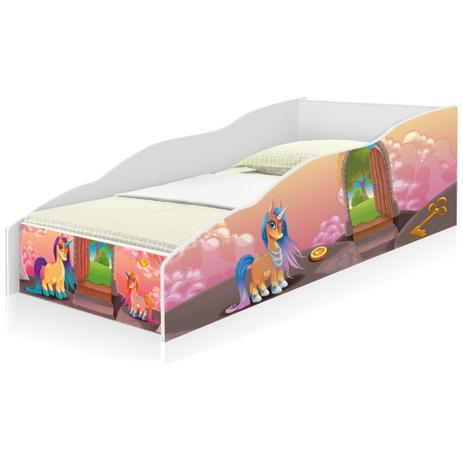 Cama Infantil Play Unicórnios Mágicos com Colchão - Casah Menor preço em Cama Infantil Play Unicórnios Mágicos com Colchão - Casah