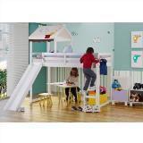 Cama Infantil Prime Alta II com Escorregador e Telhado Chaminé Casatema é boa?