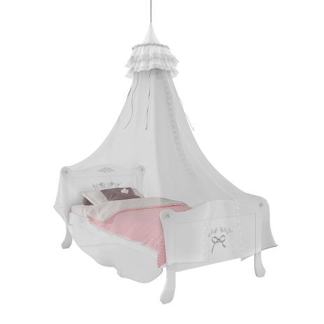 Cama Infantil Provence Branca com Dossel de Teto Pura Magia Menor preço em Cama Infantil Provence Branca com Dossel de Teto Pura Magia