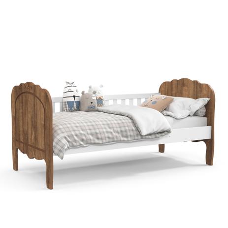 Cama Infantil Provence Branca e Teka - Matic Menor preço em Cama Infantil Provence Branca e Teka - Matic