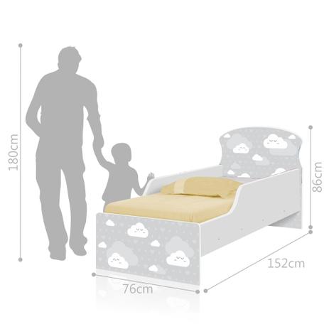 Cama Infantil Safira Nuvem Cinza Menino e Menina - Tebarrot Menor preço em Cama Infantil Safira Nuvem Cinza Menino e Menina - Tebarrot