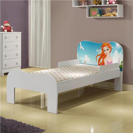 Cama Infantil Soneca Sereia Branco Brilho- Tigus Baby Menor preço em Cama Infantil Soneca Sereia Branco Brilho- Tigus Baby