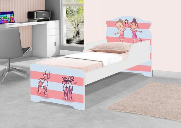 Cama Infantil Uly Bailarinas Meninas com Colchão - Casah Menor preço em Cama Infantil Uly Bailarinas Meninas com Colchão - Casah