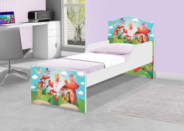 Cama Infantil Uly Fadinhas Meninas com Colchão - Casah Menor preço em Cama Infantil Uly Fadinhas Meninas com Colchão - Casah