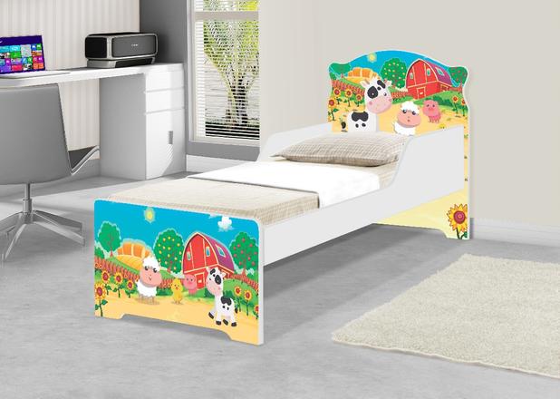 Cama Infantil Uly Fazendinha Colorida - Casah Menor preço em Cama Infantil Uly Fazendinha Colorida - Casah