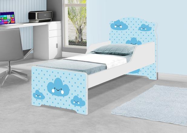 Cama Infantil Uly Nuvens Azul Menino - Casah Menor preço em Cama Infantil Uly Nuvens Azul Menino - Casah
