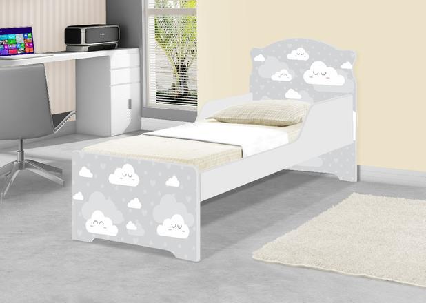 Cama Infantil Uly Nuvens Cinza - Casah Menor preço em Cama Infantil Uly Nuvens Cinza - Casah