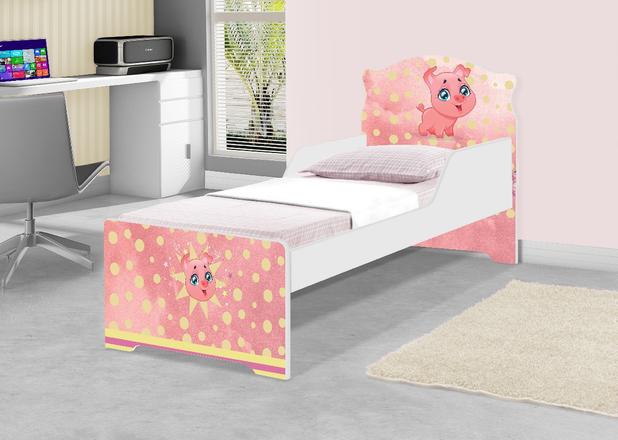 Cama Infantil Uly Porquinho Pig com Colchão - Casah Menor preço em Cama Infantil Uly Porquinho Pig com Colchão - Casah