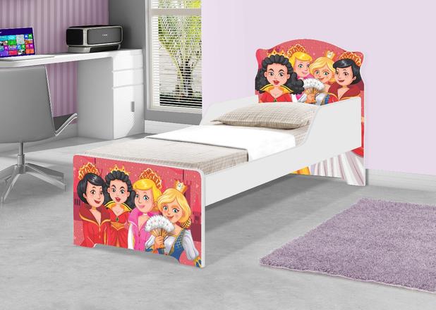 Cama Infantil Uly Princesas Teen com Colchão - Casah Menor preço em Cama Infantil Uly Princesas Teen com Colchão - Casah