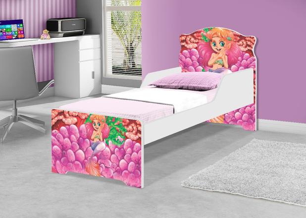Cama Infantil Uly Sereia Rosa com Colchão - Casah Menor preço em Cama Infantil Uly Sereia Rosa com Colchão - Casah