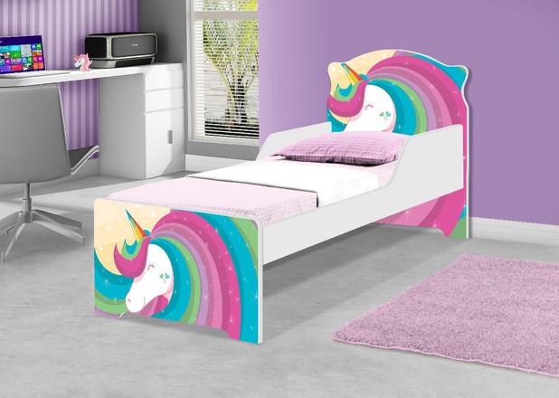 Cama Infantil Uly Unicórnio Arco Íris - Casah Menor preço em Cama Infantil Uly Unicórnio Arco Íris - Casah