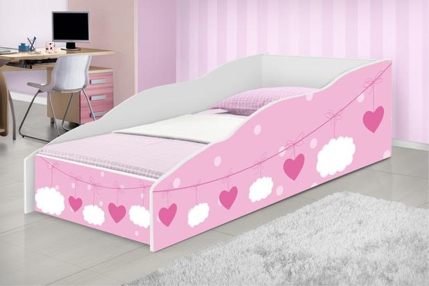 Cama Juvenil Club Nuvens Rosa Menina com Colchão - Casah Menor preço em Cama Juvenil Club Nuvens Rosa Menina com Colchão - Casah