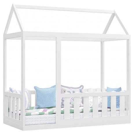 Cama Montessoriana com Grade Branco Brilho - Canaã - Canaa baby Menor preço em Cama Montessoriana com Grade Branco Brilho - Canaã - Canaa baby