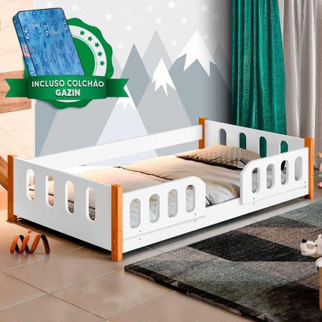 Cama Montessoriana Infantil Branca Melissa Divaloto Com Colchão Gazin Menor preço em Cama Montessoriana Infantil Branca Melissa Divaloto Com Colchão Gazin