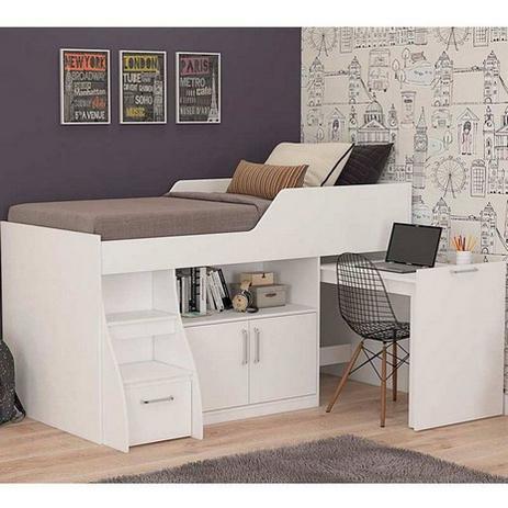 Cama Multifuncao Bianca Ii Branco - Cimol Menor preço em Cama Multifuncao Bianca Ii Branco - Cimol