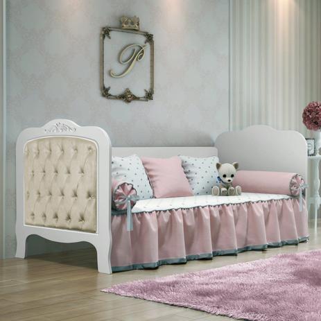 Cama para Quarto Infantil com Captonê Babá Imperial Planet Baby Branco Acetinado Menor preço em Cama para Quarto Infantil com Captonê Babá Imperial Planet Baby Branco Acetinado