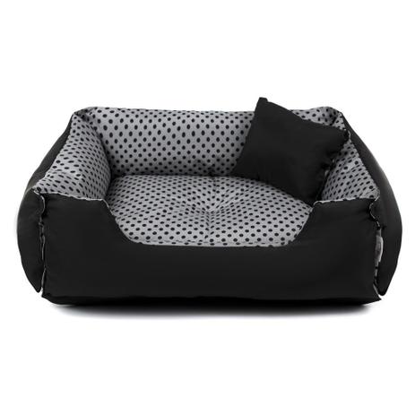 Cama Pet Cachorro Gato Dupla Face Lola - P - Cinza Poá Preto - Senhor bicho é boa?