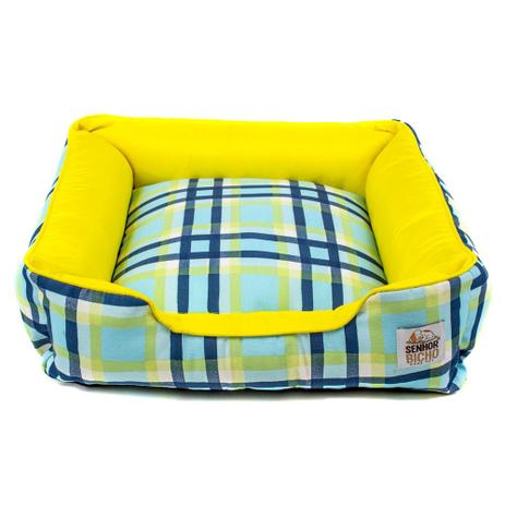 Cama Pet Cachorro Gato Pandora c/ Zíper - GG - Xadrez Amarelo - Senhor bicho Menor preço em Cama Pet Cachorro Gato Pandora c/ Zíper - GG - Xadrez Amarelo - Senhor bicho