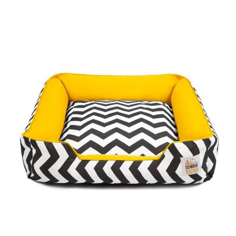 Menor preço em Cama Pet Cachorro Gato Pandora c/ Zíper - P - Chevron Amarelo - Senhor bicho