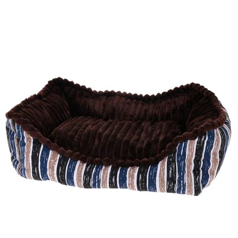 Cama Pet Para Cachorros e Gatos Confort Marrom Listrado - Meu Pet Menor preço em Cama Pet Para Cachorros e Gatos Confort Marrom Listrado - Meu Pet