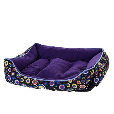 Cama Pet Retangular Para Cachorros e Gatos Roxa 80cm x 60cm - Meu Pet Menor preço em Cama Pet Retangular Para Cachorros e Gatos Roxa 80cm x 60cm - Meu Pet