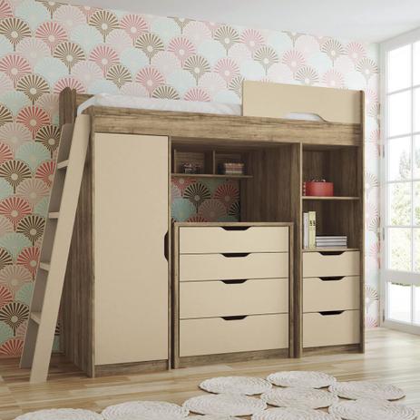 Cama Quarto Solteiro Multifuncional Conect e Comoda - Santos andira Menor preço em Cama Quarto Solteiro Multifuncional Conect e Comoda - Santos andira