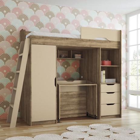 Cama Quarto Solteiro Multifuncional Conect e Escrivaninha - Santos andira Menor preço em Cama Quarto Solteiro Multifuncional Conect e Escrivaninha - Santos andira