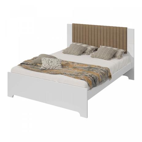Cama Queen Urban Móveis Lopas Branco Menor preço em Cama Queen Urban Móveis Lopas Branco