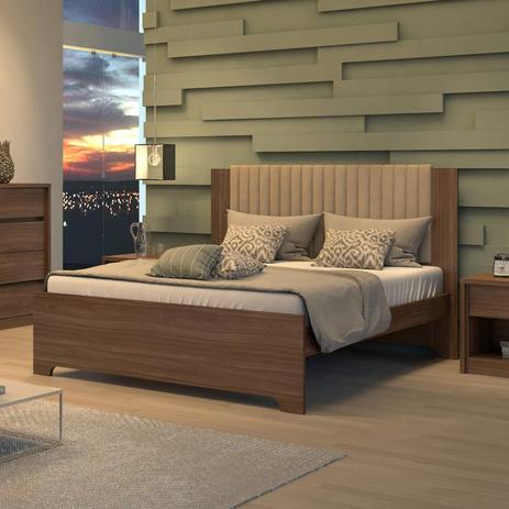 Cama Queen Urban Móveis Lopas Imbuia Naturale Menor preço em Cama Queen Urban Móveis Lopas Imbuia Naturale