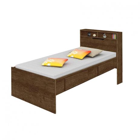 Cama Solteiro 2 Gavetas Bibox Ayla Divaloto Amêndoa Menor preço em Cama Solteiro 2 Gavetas Bibox Ayla Divaloto Amêndoa