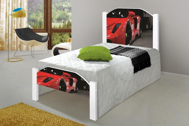 Cama Solteiro Adesivada 1018 Carros - Divaloto Móveis Menor preço em Cama Solteiro Adesivada 1018 Carros - Divaloto Móveis