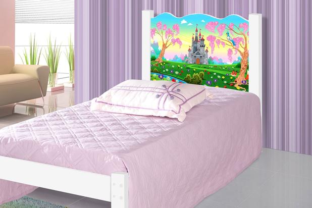 Menor preço em Cama Solteiro Adesivada Castelinho Encantado - Puga