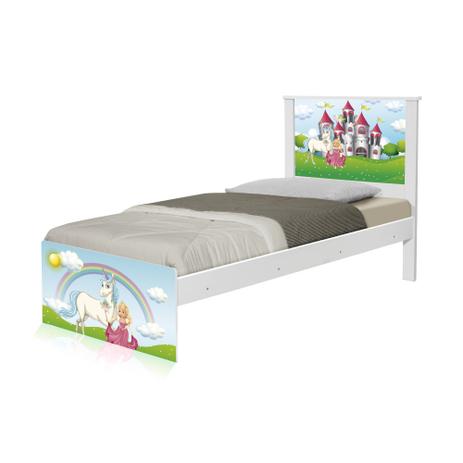 Cama Solteiro Adesivada Princesa Encantada - Tebarrot Menor preço em Cama Solteiro Adesivada Princesa Encantada - Tebarrot