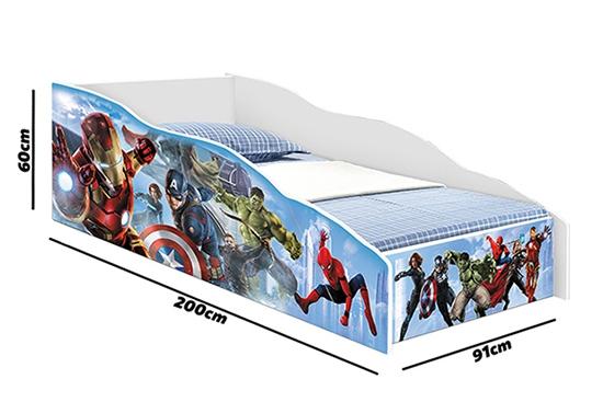 Cama Solteiro Avengers Com Colchão, Quarto Infantil - Moveis print é boa?