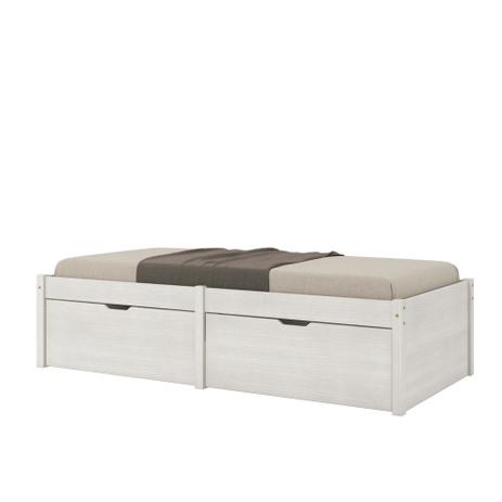 Cama Solteiro Beauty 90x190 Links Branco Lavado Menor preço em Cama Solteiro Beauty 90x190 Links Branco Lavado
