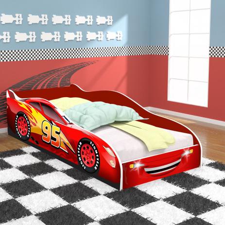 Cama Solteiro / Cama Carro 95 - Vermelho / Vermelho - RPM Móveis Menor preço em Cama Solteiro / Cama Carro 95 - Vermelho / Vermelho - RPM Móveis