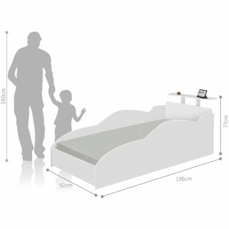 Cama Solteiro Carro Corrida Branco - Casah Menor preço em Cama Solteiro Carro Corrida Branco - Casah
