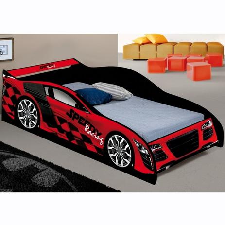 Cama Solteiro Carro Speed Vermelho - JA Móveis - J a móveis Menor preço em Cama Solteiro Carro Speed Vermelho - JA Móveis - J a móveis