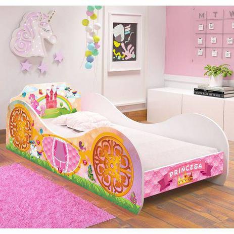Cama Solteiro Carruagem Princesa Encantada c/ Colchão RPM Menor preço em Cama Solteiro Carruagem Princesa Encantada c/ Colchão RPM