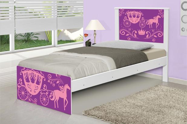 Cama Solteiro Carruagem Princesa - Tebarrot Menor preço em Cama Solteiro Carruagem Princesa - Tebarrot