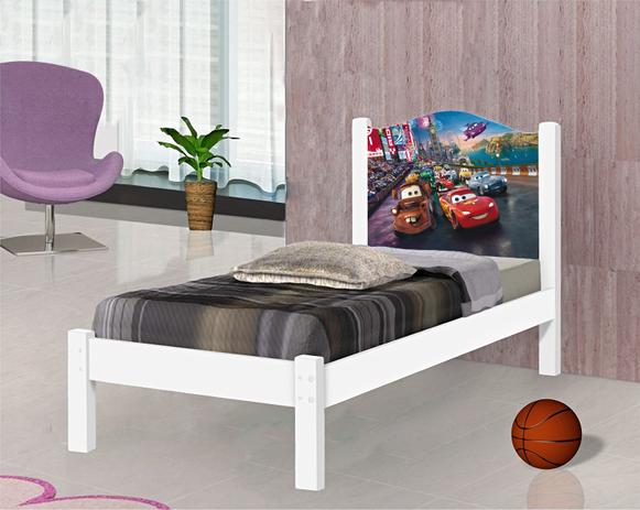 Cama Solteiro Cars Com Colchão, Cama De Menino - Moveis print Menor preço em Cama Solteiro Cars Com Colchão, Cama De Menino - Moveis print