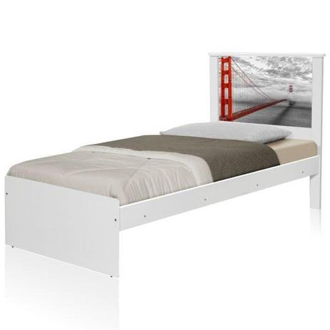 Cama Solteiro Cidade San Francisco com Colchão - Tebarrot Menor preço em Cama Solteiro Cidade San Francisco com Colchão - Tebarrot