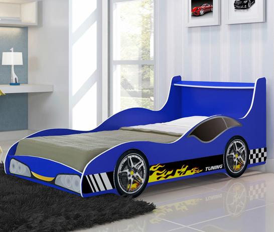 Cama Solteiro Infantil Gelius Tuning Azul Menor preço em Cama Solteiro Infantil Gelius Tuning Azul