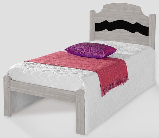 Cama Solteiro Iris Carvalho e Preto Branco com Colchão - Cambel Menor preço em Cama Solteiro Iris Carvalho e Preto Branco com Colchão - Cambel