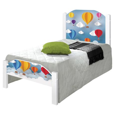 Cama Solteiro Juvenil Balões com Colchão - Casah Menor preço em Cama Solteiro Juvenil Balões com Colchão - Casah