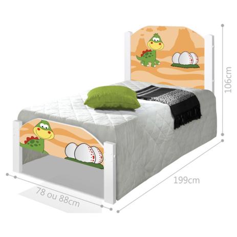 Cama Solteiro Juvenil Dinossauro Baby com Colchão - Casah Menor preço em Cama Solteiro Juvenil Dinossauro Baby com Colchão - Casah