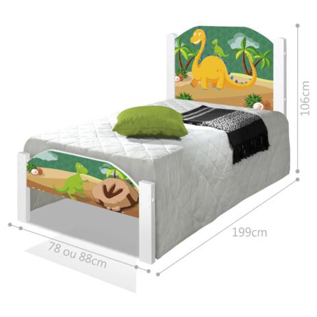 Cama Solteiro Juvenil Dinossauro com Colchão - Casah Menor preço em Cama Solteiro Juvenil Dinossauro com Colchão - Casah