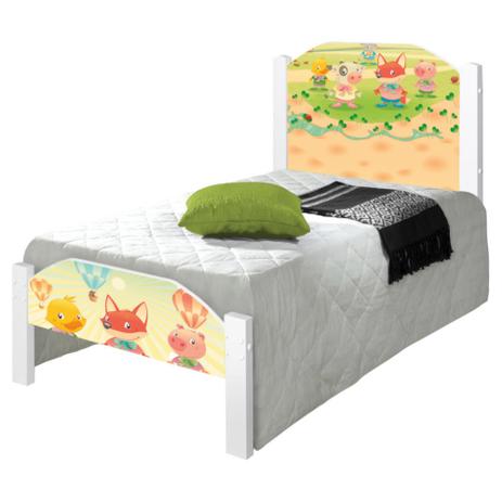 Cama Solteiro Juvenil Fazendinha Animais com Colchão - Casah Menor preço em Cama Solteiro Juvenil Fazendinha Animais com Colchão - Casah